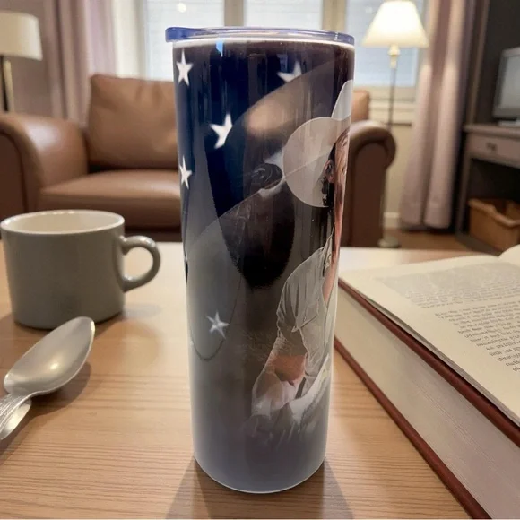 Riley Patriotic Tumbler with Sliding Lid and Straw - Picture 5 of 7